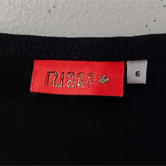 Y2K Bikini Swimsuit Crochet Pushup Bra 8 Top 6 String Small S Black Gold Mobwife - Picture 12 of 12